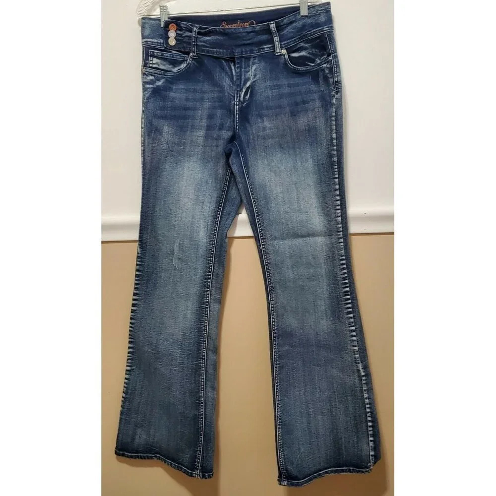 Spoon Jeans Womens Distress Flare Boho Look Tag Size 35
